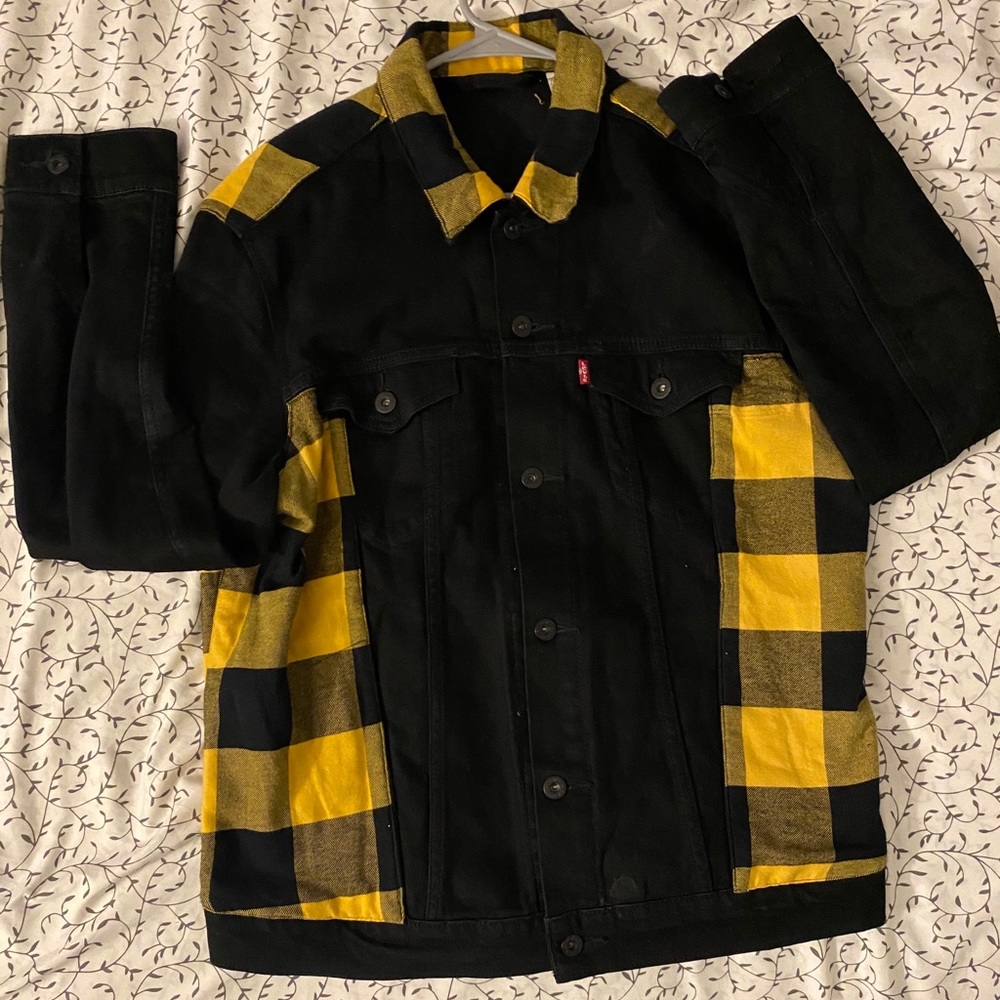 Custom made novel denim jacket